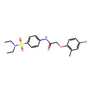 2-(4-bromo-2-methylphenoxy)-N-[4-(diethylsulfamoyl)phenyl]acetamide structure