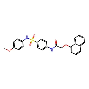 N-[4-[(4-methoxyphenyl)sulfamoyl]phenyl]-2-naphthalen-1-yloxyacetamide structure