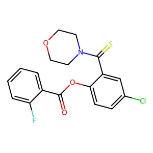 4-Chloro-2-(4-morpholinylcarbothioyl)phenyl 2-fluorobenzoate structure