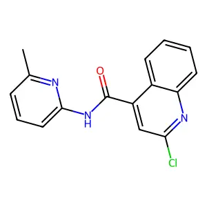2-chloro-N-(6-methylpyridin-2-yl)quinoline-4-carboxamide structure