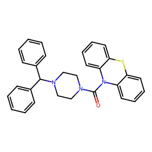 4-(Diphenylmethyl)piperazinyl phenothiazin-10-yl ketone structure