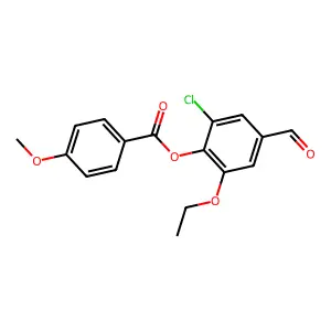 2-Chloro-6-ethoxy-4-formylphenyl 4-methoxybenzoate structure