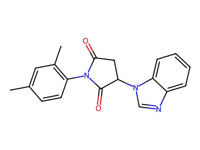 3-(Benzimidazol-1-yl)-1-(2,4-dimethylphenyl)pyrrolidine-2,5-dione structure