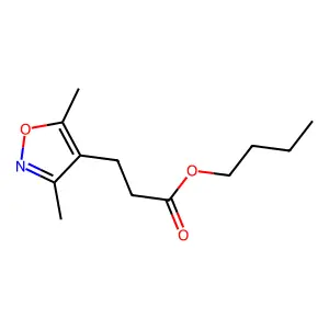 Butyl 3-(3,5-dimethyl-1,2-oxazol-4-yl)propanoate structure