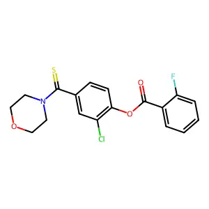 2-Chloro-4-(4-morpholinylcarbothioyl)phenyl 2-fluorobenzoate structure