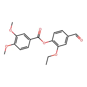 2-Ethoxy-4-formylphenyl 3,4-dimethoxybenzoate structure