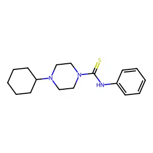4-cyclohexyl-N-phenylpiperazine-1-carbothioamide structure
