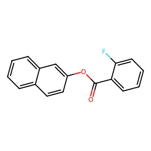 2-Fluorobenzoic acid, 2-naphthyl ester structure