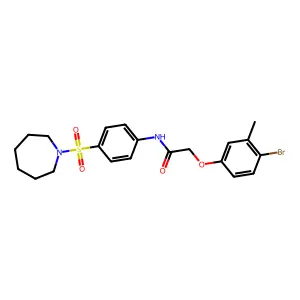 N-[4-(azepan-1-ylsulfonyl)phenyl]-2-(4-bromo-3-methylphenoxy)acetamide structure