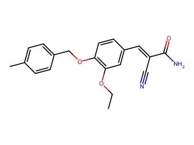 2-Cyano-3-{3-ethoxy-4-[(4-methylphenyl)methoxy]phenyl}prop-2-enamide structure