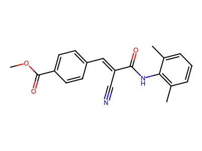 Methyl 4-{2-cyano-2-[(2,6-dimethylphenyl)carbamoyl]eth-1-en-1-yl}benzoate structure