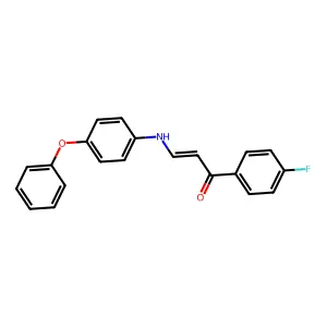 (E)-1-(4-fluorophenyl)-3-(4-phenoxyanilino)prop-2-en-1-one structure