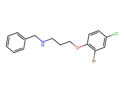 N-benzyl-3-(2-bromo-4-chlorophenoxy)propan-1-amine structure