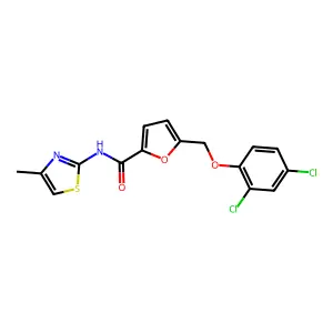 5-((2,4-Dichlorophenoxy)methyl)-N-(4-methylthiazol-2-yl)furan-2-carboxamide structure
