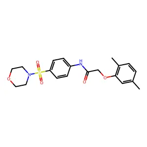 2-(2,5-dimethylphenoxy)-N-[4-(morpholin-4-ylsulfonyl)phenyl]acetamide structure