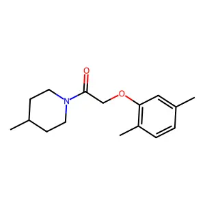 2-(2,5-Dimethylphenoxy)-1-(4-methylpiperidin-1-yl)ethanone structure