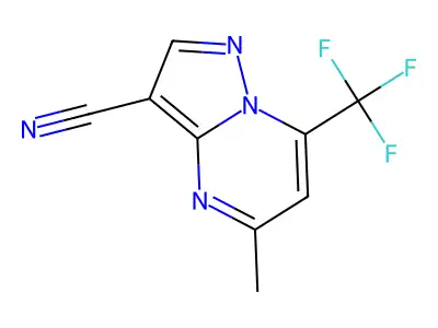 5-Methyl-7-(trifluoromethyl)pyrazolo[1,5-a]pyrimidine-3-carbonitrile structure
