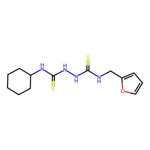 1-Cyclohexyl-3-(furan-2-ylmethylcarbamothioylamino)thiourea structure