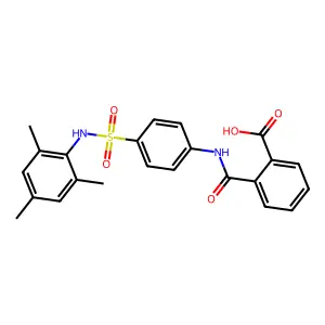 2-({4-[(Mesitylamino)sulfonyl]anilino}carbonyl)benzoic acid structure