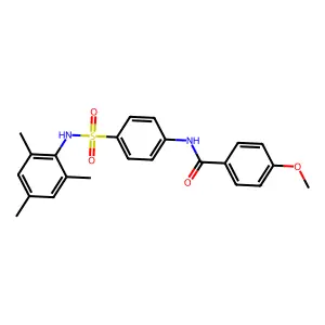 N-{4-[(mesitylamino)sulfonyl]phenyl}-4-methoxybenzamide structure
