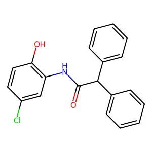 N-(5-chloro-2-hydroxyphenyl)-2,2-diphenylacetamide structure