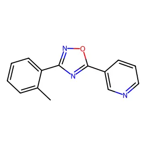 3-[3-(2-Methylphenyl)-1,2,4-oxadiazol-5-yl]pyridine structure
