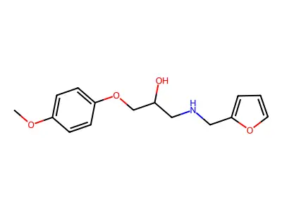 1-(Furan-2-ylmethylamino)-3-(4-methoxyphenoxy)propan-2-ol structure