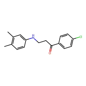 1-(4-Chlorophenyl)-3-(3,4-dimethylanilino)-1-propanone structure