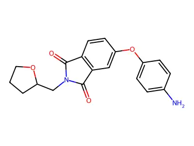 5-(4-aminophenoxy)-2-(tetrahydrofuran-2-ylmethyl)-1H-isoindole-1,3(2H)-dione structure
