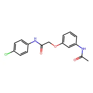 2-[3-(acetylamino)phenoxy]-N-(4-chlorophenyl)acetamide structure