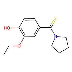 2-Ethoxy-4-(1-pyrrolidinylcarbothioyl)phenol structure