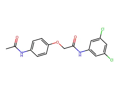 2-(4-acetamidophenoxy)-N-(3,5-dichlorophenyl)acetamide structure