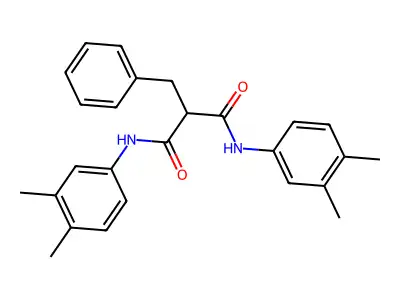 2-benzyl-N,N'-bis(3,4-dimethylphenyl)propanediamide structure