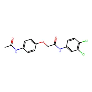 2-(4-acetamidophenoxy)-N-(3,4-dichlorophenyl)acetamide structure