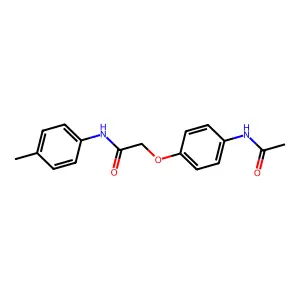 2-[4-(acetylamino)phenoxy]-N-(4-methylphenyl)acetamide structure