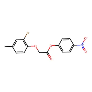 4-Nitrophenyl (2-bromo-4-methylphenoxy)acetate structure