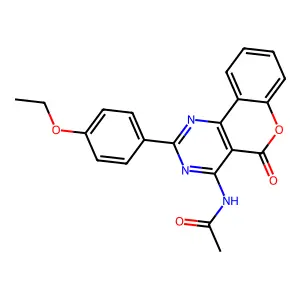N-[2-(4-ethoxyphenyl)-5-oxo-5H-chromeno[4,3-d]pyrimidin-4-yl]acetamide structure