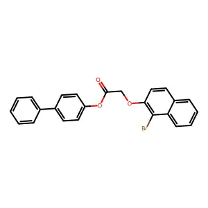 Biphenyl-4-yl [(1-bromonaphthalen-2-yl)oxy]acetate structure