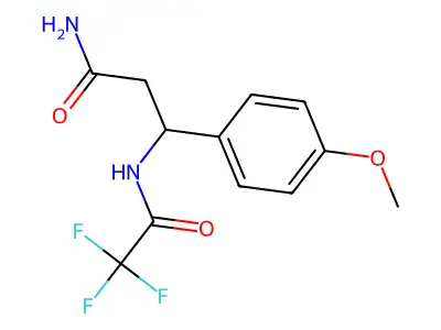 3-(4-Methoxyphenyl)-3-[(2,2,2-trifluoroacetyl)amino]propanamide structure