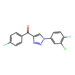 [1-(3-chloro-4-fluorophenyl)-1H-1,2,3-triazol-4-yl](4-fluorophenyl)methanone structure