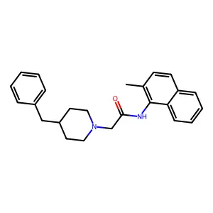 2-(4-benzylpiperidin-1-yl)-N-(2-methylnaphthalen-1-yl)acetamide structure