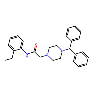 2-(4-Benzhydryl-piperazin-1-yl)-N-(2-ethyl-phenyl)-acetamide structure