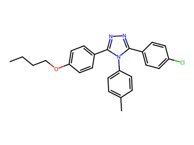 3-(4-Butoxyphenyl)-5-(4-chlorophenyl)-4-(p-tolyl)-4H-1,2,4-triazole structure