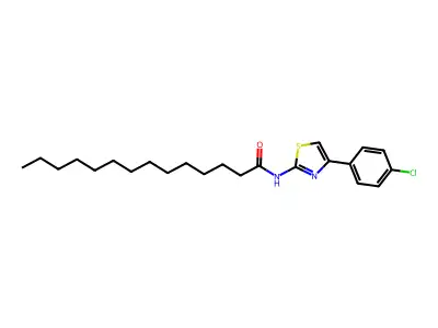 N-(4-(4-Chlorophenyl)thiazol-2-yl)tetradecanamide structure