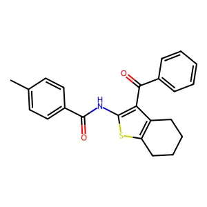 N-(3-benzoyl-4,5,6,7-tetrahydro-1-benzothien-2-yl)-4-methylbenzamide structure