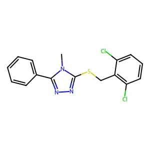 3-[(2,6-dichlorobenzyl)sulfanyl]-4-methyl-5-phenyl-4H-1,2,4-triazole structure
