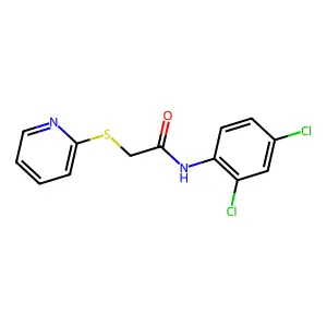 N-(2,4-dichlorophenyl)-2-pyridin-2-ylsulfanylacetamide structure