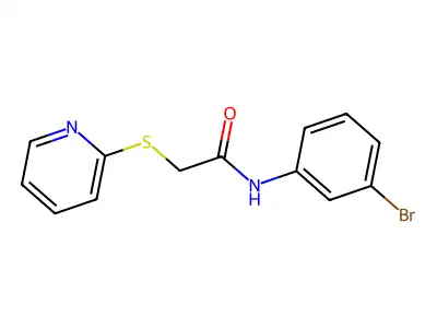 N-(3-bromophenyl)-2-pyridin-2-ylsulfanylacetamide structure