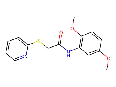 N-(2,5-Dimethoxyphenyl)-2-(pyridin-2-ylthio)acetamide structure