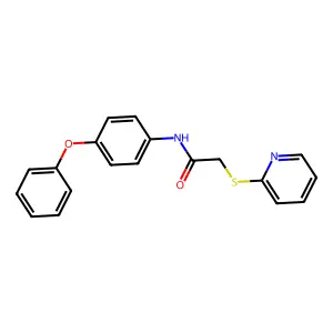 N-(4-phenoxyphenyl)-2-(pyridin-2-ylsulfanyl)acetamide structure